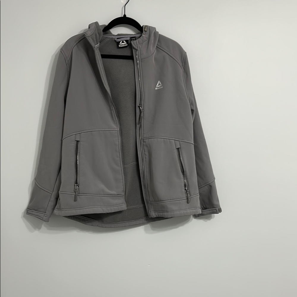 Reebok Charcoal Full-Zip Hooded Jacket